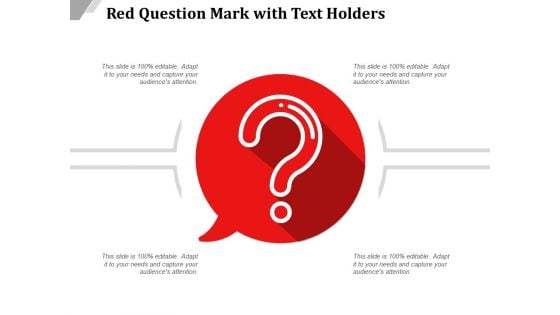 Red Question Mark With Text Holders Ppt PowerPoint Presentation Professional Microsoft