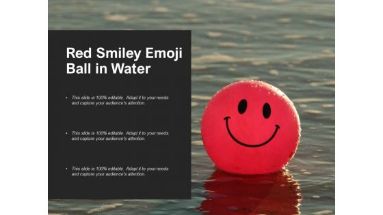 Red Smiley Emoji Ball In Water Ppt PowerPoint Presentation Portfolio Introduction