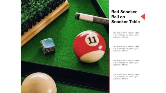 Red Snooker Ball On Snooker Table Ppt PowerPoint Presentation Visual Aids Example File Cpb