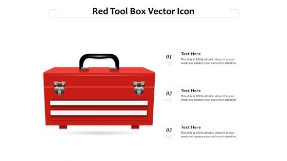 Red Tool Box Vector Icon Ppt Ideas Introduction PDF