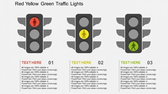Red Yellow Green Traffic Lights Powerpoint Templates
