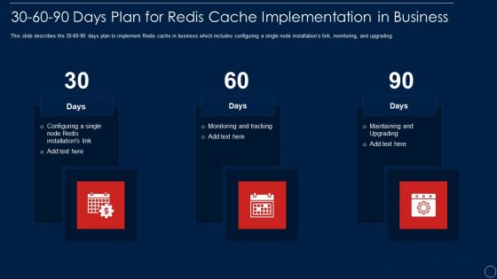 Redis Cache Data Structure IT 30 60 90 Days Plan For Redis Slides PDF