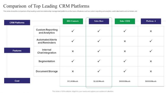 Reducing Customer Turnover Rates Comparison Of Top Leading Crm Platforms Designs PDF