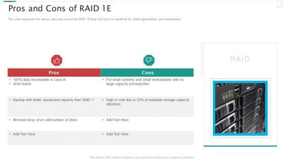 Redundant Array Of Independent Disks Storage IT Pros And Cons Of RAID 1E Pictures PDF