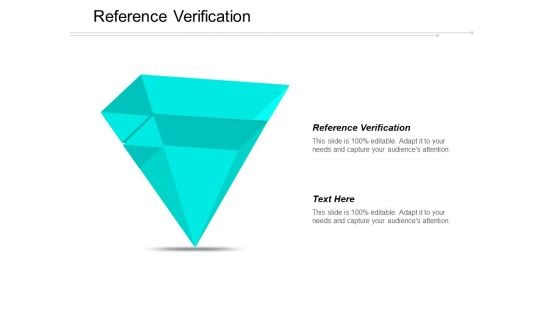 Reference Verification Ppt PowerPoint Presentation Styles Example  Cpb