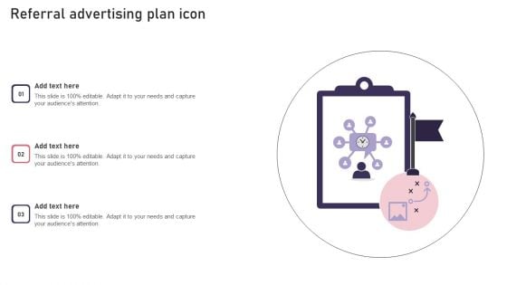 Referral Advertising Plan Icon Structure PDF