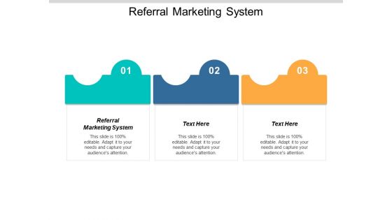 Referral Marketing System Ppt PowerPoint Presentation Pictures Visual Aids Cpb