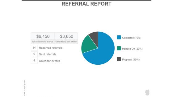 Referral Report Ppt PowerPoint Presentation Template
