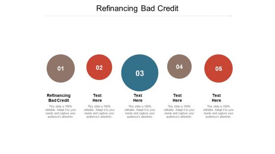 Refinancing Bad Credit Ppt PowerPoint Presentation Ideas Graphic Tips Cpb Pdf