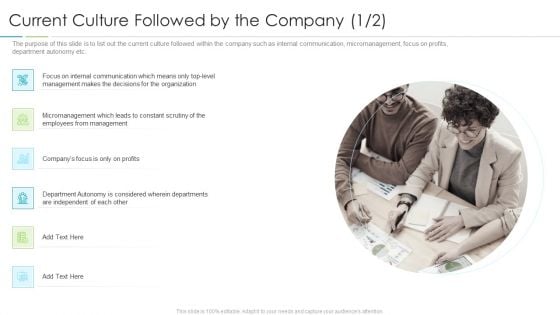 Refining Company Ethos Current Culture Followed By The Company Autonomy Ppt Portfolio Master Slide PDF