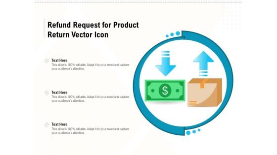 Refund Request For Product Return Vector Icon Ppt PowerPoint Presentation File Sample PDF