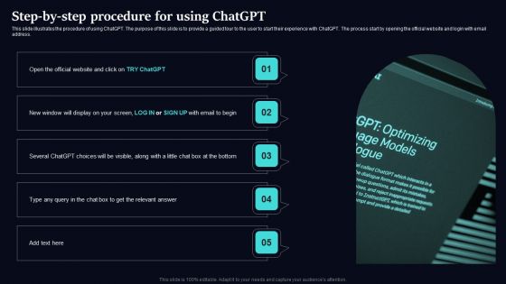 Regenerative Artificial Intelligence Systems Step By Step Procedure For Using Chatgpt Sample PDF