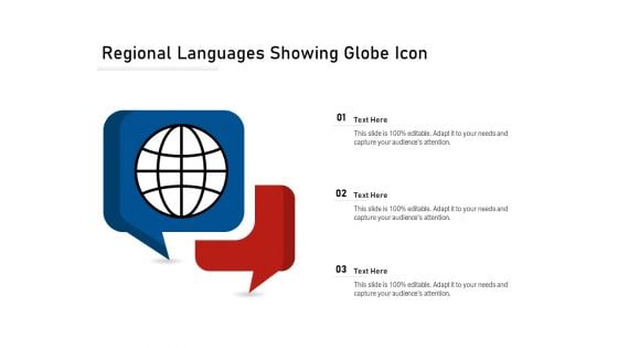 Regional Languages Showing Globe Icon Ppt PowerPoint Presentation File Format PDF