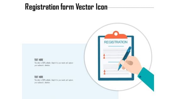 Registration Form Vector Icon Ppt PowerPoint Presentation Professional Skills PDF