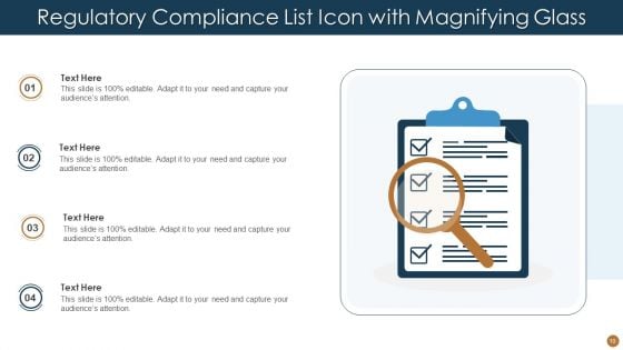 Regulatory Compliance Icon Ppt PowerPoint Presentation Complete Deck With Slides