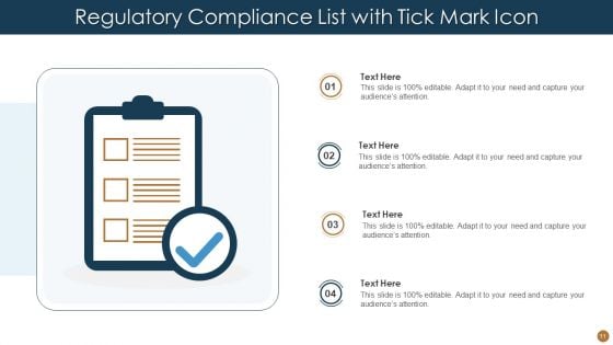 Regulatory Compliance Icon Ppt PowerPoint Presentation Complete Deck With Slides