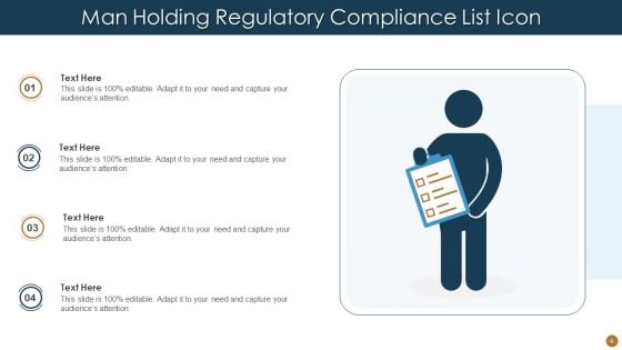 Regulatory Compliance Icon Ppt PowerPoint Presentation Complete Deck With Slides