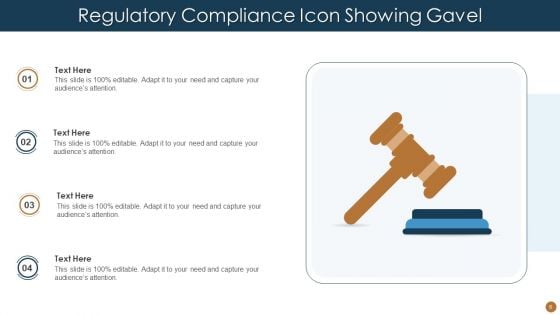 Regulatory Compliance Icon Ppt PowerPoint Presentation Complete Deck With Slides