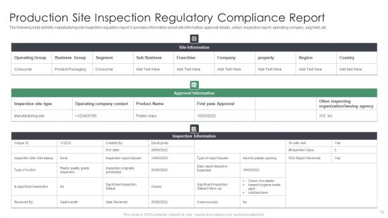 Regulatory Compliance Report Ppt PowerPoint Presentation Complete With Slides