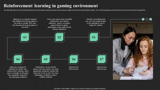 Reinforcement Learning In Gaming Environment Ppt Show Graphics Pictures PDF