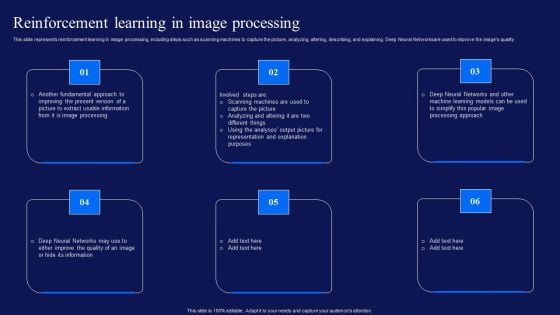 Reinforcement Learning Techniques And Applications Reinforcement Learning In Image Processing Brochure PDF