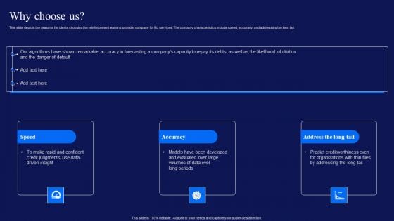 Reinforcement Learning Techniques And Applications Why Choose Us Portrait PDF