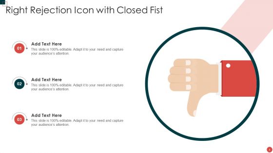 Rejection Icon Ppt PowerPoint Presentation Complete Deck With Slides