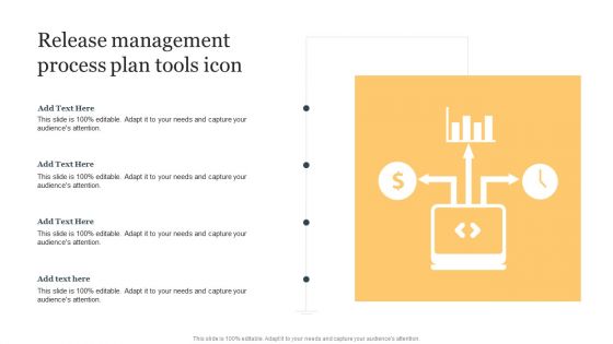 Release Management Process Plan Tools Icon Ppt Outline Microsoft PDF