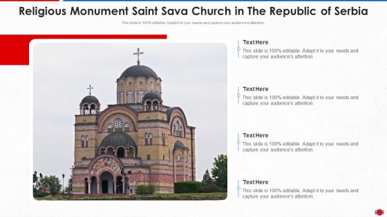 Religious Monument Saint Sava Church In The Republic Of Serbia Brochure PDF