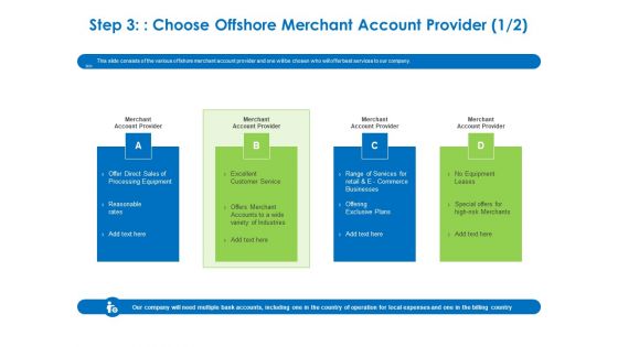 Relocation Of Business Process Offshoring Step 3 Choose Offshore Merchant Account Provider Professional PDF