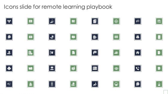 Remote Learning Playbook Icons Slide Introduction PDF