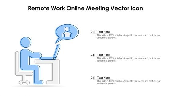 Remote Work Online Meeting Vector Icon Ppt PowerPoint Presentation File Aids PDF