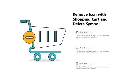 Remove Icon With Shopping Cart And Delete Symbol Ppt PowerPoint Presentation Styles Smartart PDF