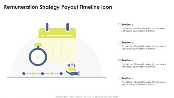 Remuneration Strategy Payout Timeline Icon Ppt Gallery Slides PDF