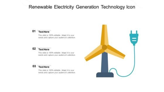 Renewable Electricity Generation Technology Icon Ppt PowerPoint Presentation File Designs PDF