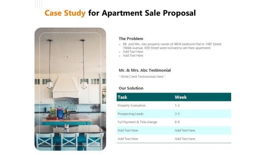 Rent Condominium Case Study For Apartment Sale Proposal Ppt Professional Graphics Tutorials PDF