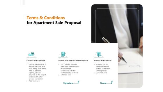 Rent Condominium Terms And Conditions For Apartment Sale Proposal Demonstration PDF