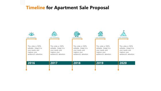 Rent Condominium Timeline For Apartment Sale Proposal Ppt Infographic Template Designs PDF