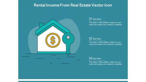 Rental Income From Real Estate Vector Icon Ppt PowerPoint Presentation File Objects PDF