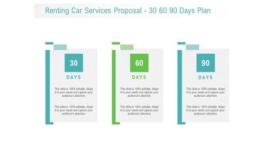 Renting Car Services Proposal 30 60 90 Days Plan Ppt Summary Layout PDF