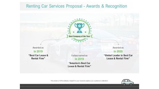 Renting Car Services Proposal Awards And Recognition Ppt Ideas Sample PDF