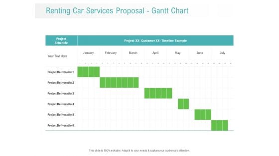 Renting Car Services Proposal Gantt Chart Ppt Outline PDF