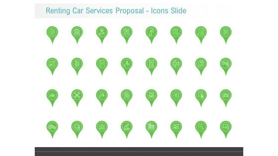 Renting Car Services Proposal Icons Slide Ppt Icon Slide Portrait PDF