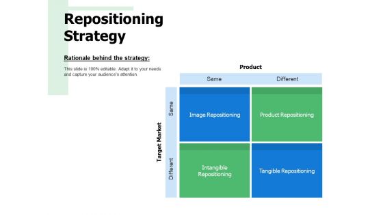 Repositioning Strategy Ppt PowerPoint Presentation Infographics Icon