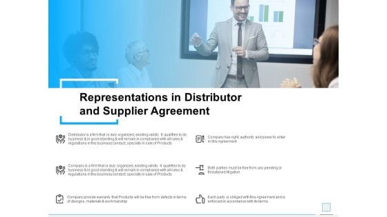 Representations In Distributor And Supplier Agreement Ppt PowerPoint Presentation Portfolio Ideas