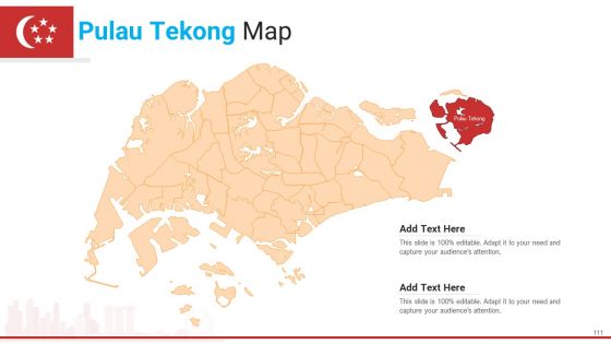 Republic Of Singapore Country And States Map PowerPoint Template