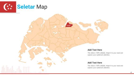 Republic Of Singapore Country And States Map PowerPoint Template