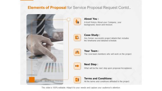 Request Corporate Work Elements Of Proposal For Service Proposal Ppt Icon Styles PDF