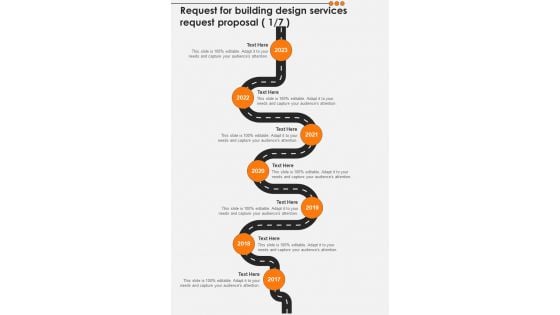 Request For Building Design Services Request Proposal One Pager Sample Example Document