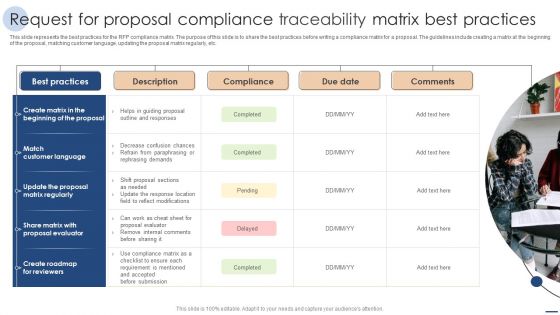 Request For Proposal Compliance Traceability Matrix Best Practices Inspiration PDF